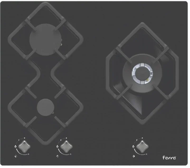 سطح غاز 60سم زجاج اسود F07